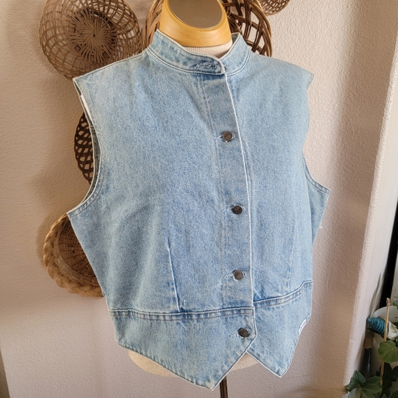 Vintage Rockies Western Denim Vest SZ L - Picture 4 of 7
